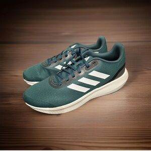 Adidas Men's Teal Sneakers with White Stripes